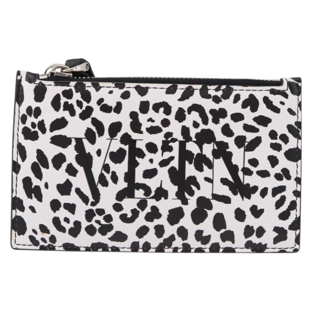Valentino Leather Card Case White